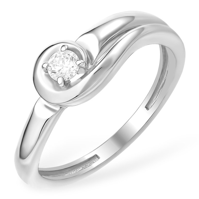 Кольцо, серебро, фианит, 10100111514-501